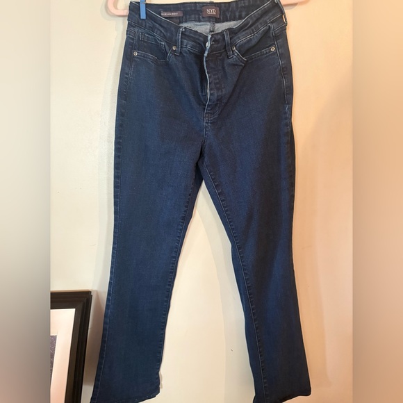 NYDJ Dark Blue Straight Leg Jeans Size 8 - Picture 1 of 6